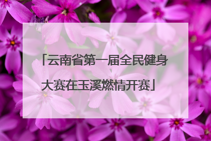 云南省第一届全民健身大赛在玉溪燃情开赛