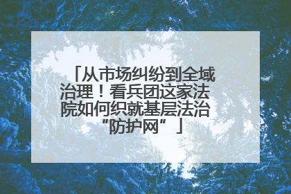 从市场纠纷到全域治理！看兵团这家法院如何织就基层法治 “防护网”