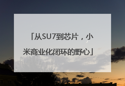 从SU7到芯片，小米商业化闭环的野心