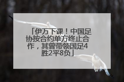 伊万下课！中国足协按合约单方终止合作，其曾带领国足4胜2平8负