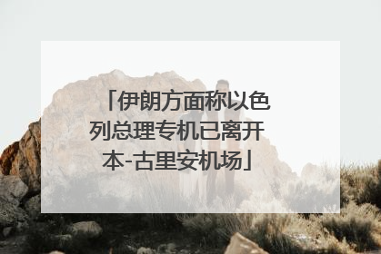 伊朗方面称以色列总理专机已离开本-古里安机场