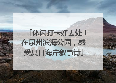 休闲打卡好去处！在泉州滨海公园，感受夏日海岸叙事诗