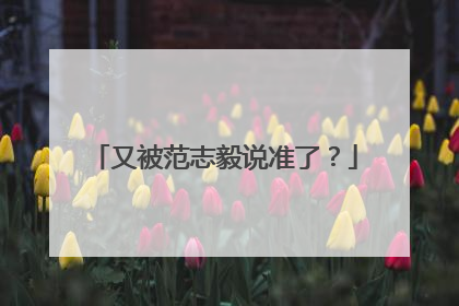 又被范志毅说准了？