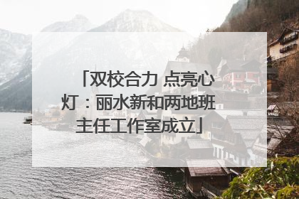双校合力 点亮心灯：丽水新和两地班主任工作室成立