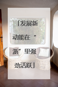 发展新动能在“浙”里强劲活跃