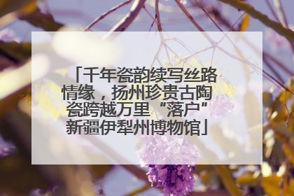 千年瓷韵续写丝路情缘，扬州珍贵古陶瓷跨越万里“落户”新疆伊犁州博物馆