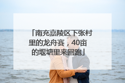 南充嘉陵区下张村里的龙舟赛，40亩的堰塘里来回跑