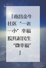 南昌金牛社区“一老一小”幸福院托起民生“微幸福”