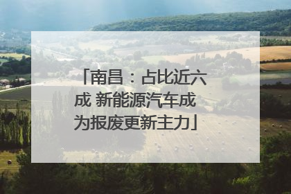 南昌：占比近六成 新能源汽车成为报废更新主力