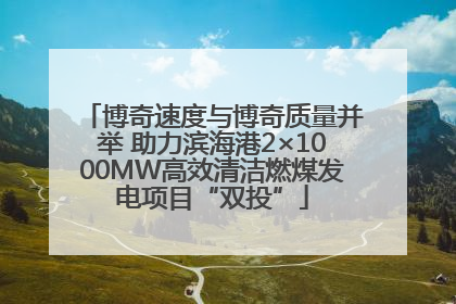 博奇速度与博奇质量并举 助力滨海港2×1000MW高效清洁燃煤发电项目“双投”