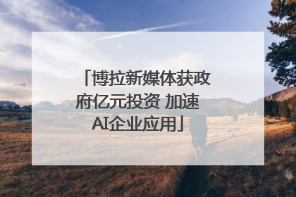 博拉新媒体获政府亿元投资 加速AI企业应用