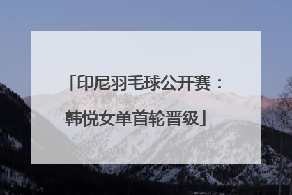 印尼羽毛球公开赛：韩悦女单首轮晋级