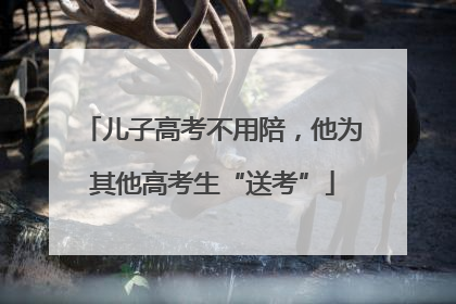 儿子高考不用陪，他为其他高考生“送考”