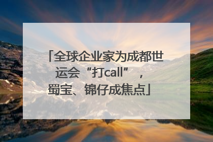 全球企业家为成都世运会“打call”，蜀宝、锦仔成焦点