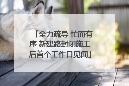 全力疏导 忙而有序 新建路封闭施工后首个工作日见闻