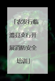 农发行临澧县支行开展消防安全培训