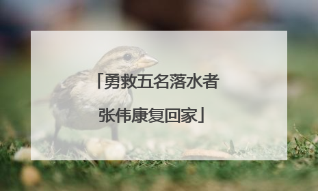 勇救五名落水者 张伟康复回家
