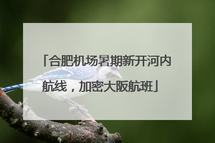 合肥机场暑期新开河内航线，加密大阪航班