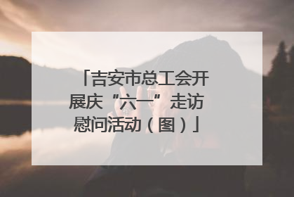 吉安市总工会开展庆“六一”走访慰问活动（图）