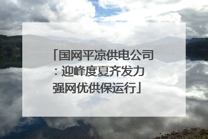 国网平凉供电公司：迎峰度夏齐发力 强网优供保运行