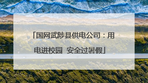 国网武陟县供电公司：用电进校园  安全过暑假