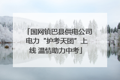 国网镇巴县供电公司 电力“护考天团”上线 温情助力中考