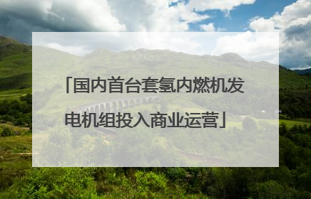 国内首台套氢内燃机发电机组投入商业运营