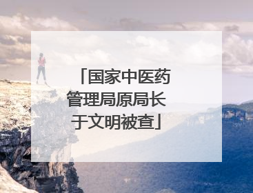 国家中医药管理局原局长于文明被查