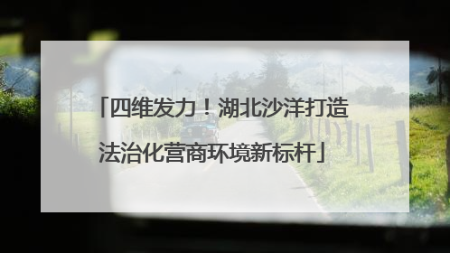 四维发力！湖北沙洋打造法治化营商环境新标杆