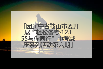 团辽宁省鞍山市委开展“轻松备考·12355与你同行”中考减压系列活动第六期