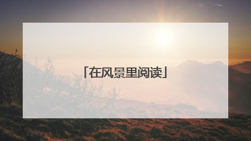 在风景里阅读