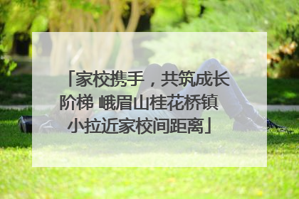 家校携手，共筑成长阶梯 峨眉山桂花桥镇小拉近家校间距离