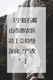 宁夏石嘴山市惠农区总工会持续深化“产改”