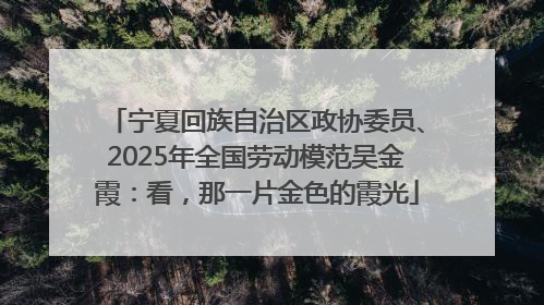 宁夏回族自治区政协委员、2025年全国劳动模范吴金霞：看，那一片金色的霞光