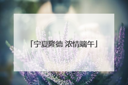 宁夏隆德 浓情端午