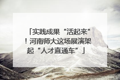 实践成果“活起来”！河南师大这场展演架起“人才直通车”