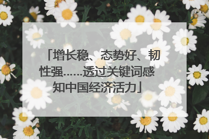 增长稳、态势好、韧性强……透过关键词感知中国经济活力