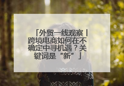 外贸一线观察丨跨境电商如何在不确定中寻机遇？关键词是“新”