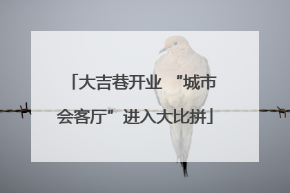 大吉巷开业 “城市会客厅”进入大比拼
