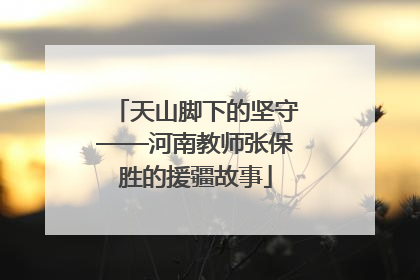天山脚下的坚守——河南教师张保胜的援疆故事