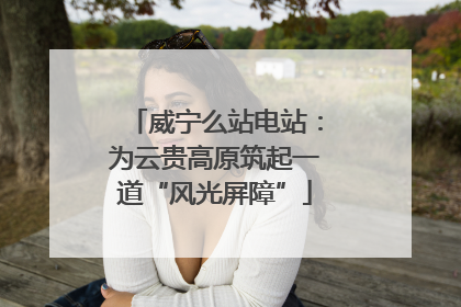威宁么站电站：为云贵高原筑起一道“风光屏障”