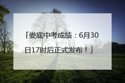 娄底中考成绩：6月30日17时后正式发布！