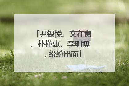 尹锡悦、文在寅、朴槿惠、李明博，纷纷出面