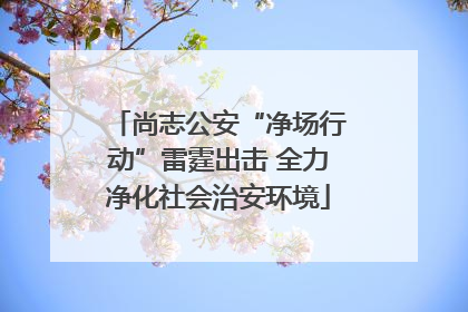 尚志公安“净场行动”雷霆出击 全力净化社会治安环境