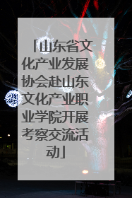 山东省文化产业发展协会赴山东文化产业职业学院开展考察交流活动