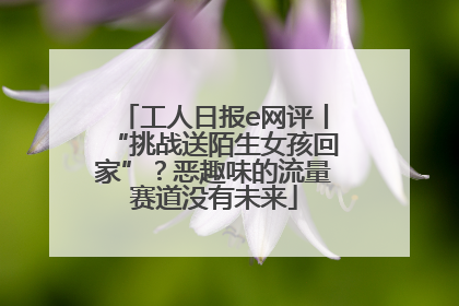 工人日报e网评丨“挑战送陌生女孩回家”？恶趣味的流量赛道没有未来