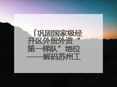 巩固国家级经开区外贸外资“第一梯队”地位——解码苏州工业园区样本
