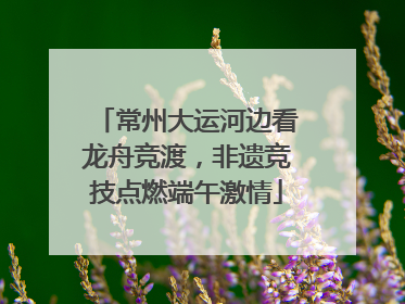 常州大运河边看龙舟竞渡，非遗竞技点燃端午激情