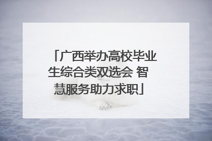 广西举办高校毕业生综合类双选会 智慧服务助力求职