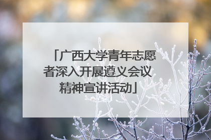 广西大学青年志愿者深入开展遵义会议精神宣讲活动